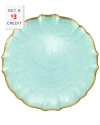 Vietri Baroque Glass Dinner Plate In Blue