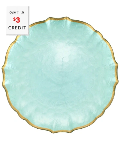 Vietri Baroque Glass Dinner Plate In Blue