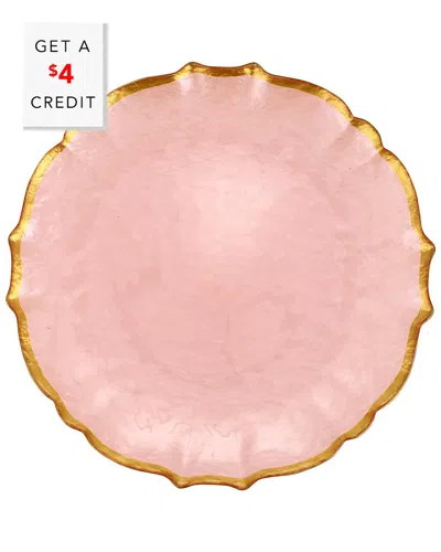Vietri Viva By  Baroque Glass Dinner Plate With $4 Credit In Pink