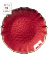 Vietri Pastel Glass Salad Plate, Red