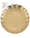 Vietri Baroque Glass Dinner Plate In Gold