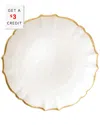 Vietri Viva By  Baroque Glass White Salad Plate With $3 Credit