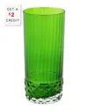 Vietri Deco Dark Green Tall Tumbler In Green