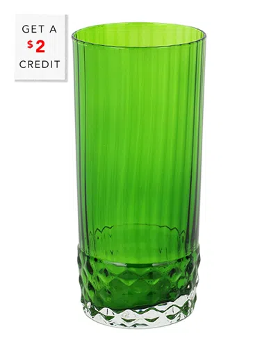 Vietri Deco Dark Green Tall Tumbler