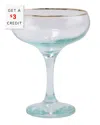 Vietri Viva By  Rainbow Green Coupe Champagne Glass With $3 Credit In Green
