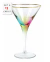 Vietri Viva By  Rainbow Martini Glass With $3 Credit In Multi