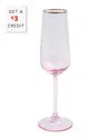 Vietri Viva By  Rainbow Pink Champagne Flute With $3 Credit In Pink