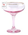 Vietri Viva By  Rainbow Pink Coupe Champagne Glass With $3 Credit In Pink