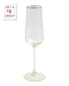 Vietri Viva By  Rainbow Yellow Champagne Flute With $3 Credit In Yellow