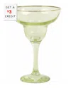 Vietri Viva By  Rainbow Yellow Margarita Glass With $3 Credit In Yellow