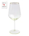 Vietri Viva By  Rainbow Yellow Wine Glass With $3 Credit In Yellow