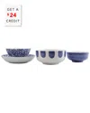 Vietri Viva By  Santorini 4pc Serving Bowls Set With $24 Credit