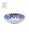 Vietri Viva Santorini Ceramic Diamond Condiment Bowl