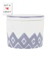 Vietri Viva By  Santorini Diamond Covered Dish With $4 Credit In Blue