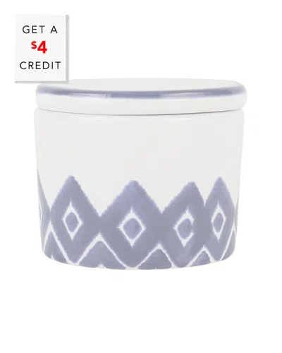 Vietri Viva By  Santorini Diamond Covered Dish With $4 Credit In Blue