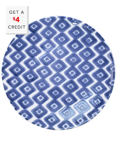 Vietri Viva By  Santorini Diamond Dinner Plate With $4 Credit In No Color