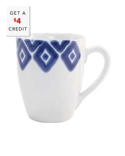 VIETRI VIVA BY VIETRI SANTORINI DIAMOND MUG  WITH $4 CREDIT