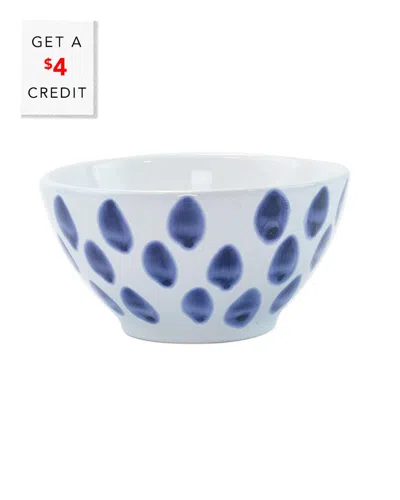 Vietri Viva By  Santorini Dot Cereal Bowl With $4 Credit In No Color
