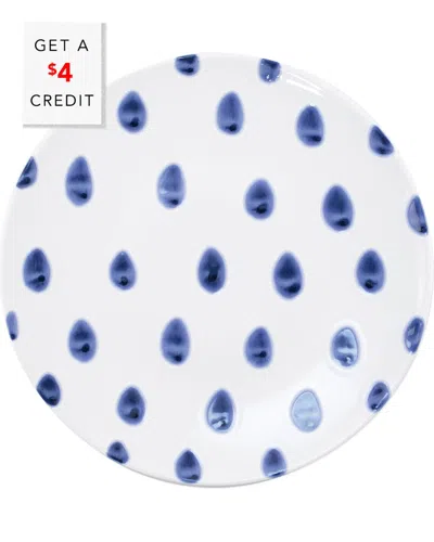 Vietri Viva By  Santorini Dot Dinner Plate With $4 Credit In No Color