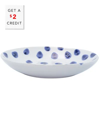 Vietri Viva By  Santorini Dot Pasta Bowl With $2 Credit In Blue