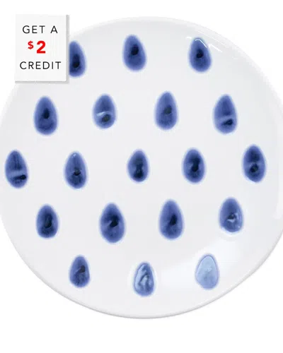Vietri Viva By  Santorini Dot Salad Plate With $2 Credit In Blue