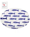 Vietri Viva By  Santorini Fish Small Oval Platter With $6 Credit