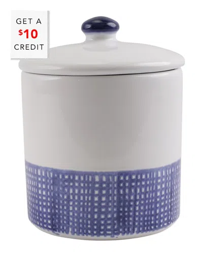 VIETRI VIVA BY VIETRI SANTORINI GEO MEDIUM CANISTER  WITH $10 CREDIT