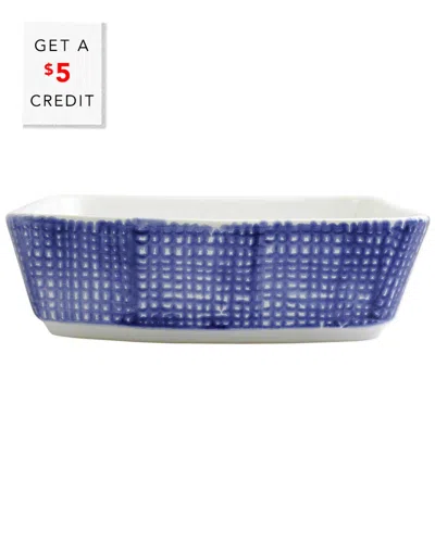 Vietri Viva By  Santorini Geo Square Baker With $5 Credit In Blue
