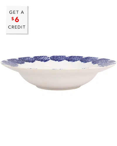 Vietri Santorini Rimmed Serving Bowl In Blue