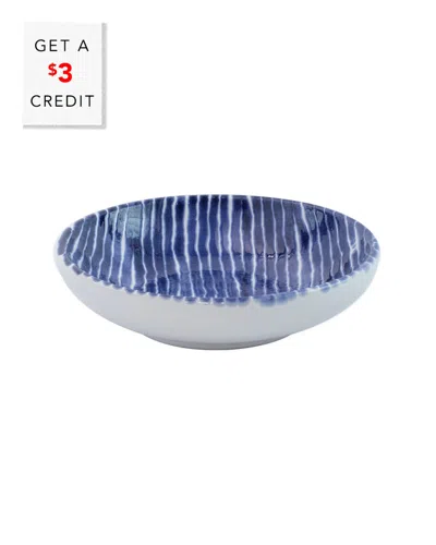 Vietri Viva By  Santorini Stripe Condiment Bowl With $3 Credit In No Color