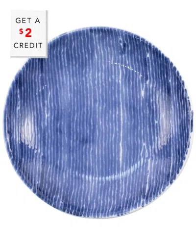 Vietri Viva By  Santorini Stripe Dinner Plate With $2 Credit