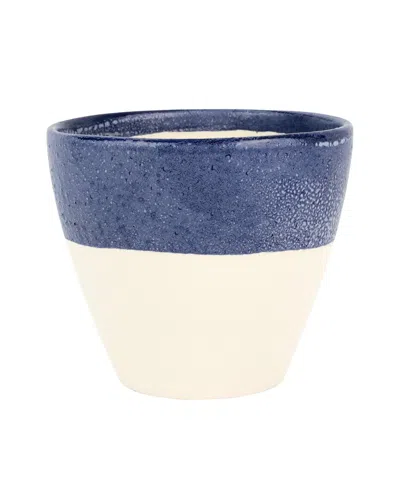 Vietri Viva By  Viva Garden Cobalt Reactive Medium Cachepot In Blue