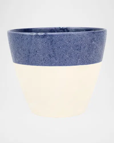 Vietri Viva Garden Reactive Large Cachepot In Blue