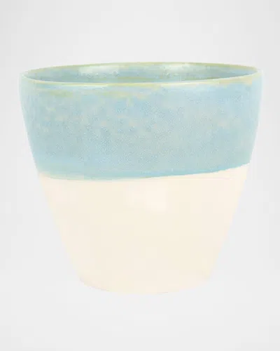 Vietri Viva Garden Reactive Medium Cachepot In Yellow