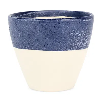 Vietri Viva Garden Reactive Medium Cachepot In Blue