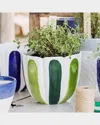 Vietri Viva Garden Tulip Large Cachepot In Green