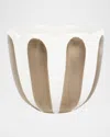 Vietri Viva By  Viva Garden Tan Tulip Large Cachepot In Tan