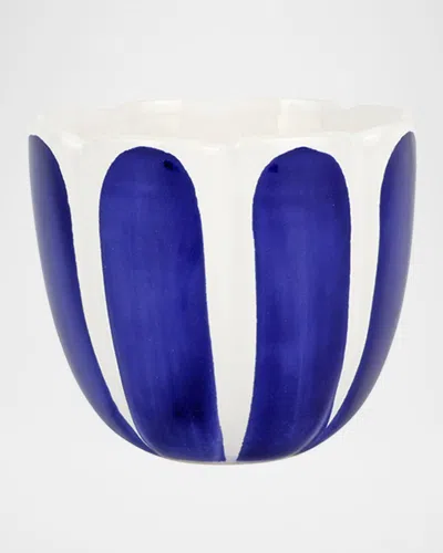 Vietri Viva Garden Tulip Small Cachepot In Cobalt
