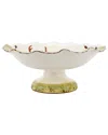 Vietri Wildlife Footed Deer Pedestal Fruit Bowl