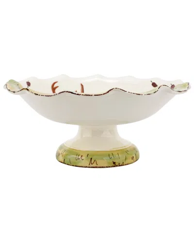 VIETRI VIETRI WILDLIFE FOOTED DEER PEDESTAL FRUIT BOWL