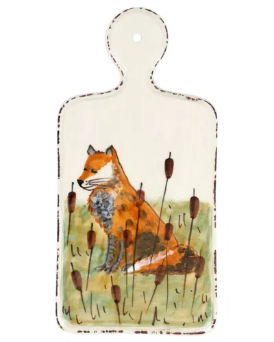 Vietri Wildlife Fox Small Cheese Board In Multi