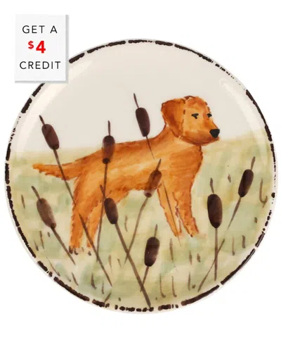 Vietri Wildlife Hunting Dog Canape Plate With $4 Credit In Multi