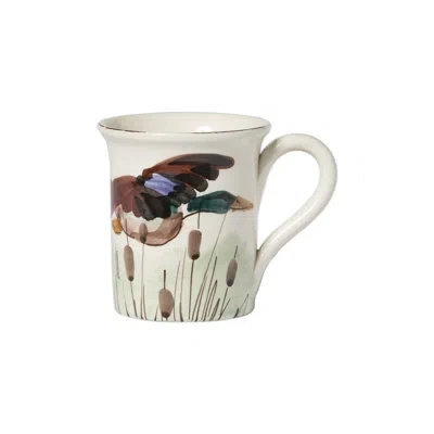 Vietri Wildlife Mallard Mug In Brown,white,green