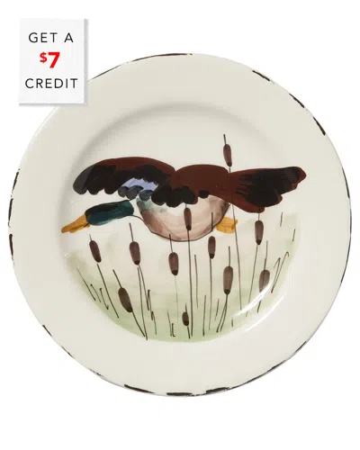 Vietri Wildlife Mallard Salad Plate With $7 Credit