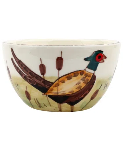 Vietri Wildlife Pheasant Cereal Bowl In Neutral