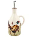 Vietri Wildlife Pheasant Handled Olive Oil Bottle In Multi