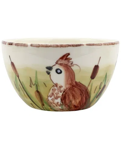 Vietri Wildlife Quail Cereal Bowl In Multi
