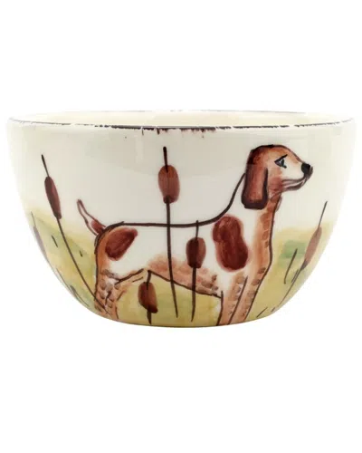 Vietri Wildlife Spaniel Cereal Bowl In Multi