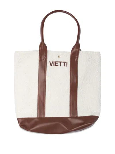 Vietti Merchandise Panelled Tote Bag In White