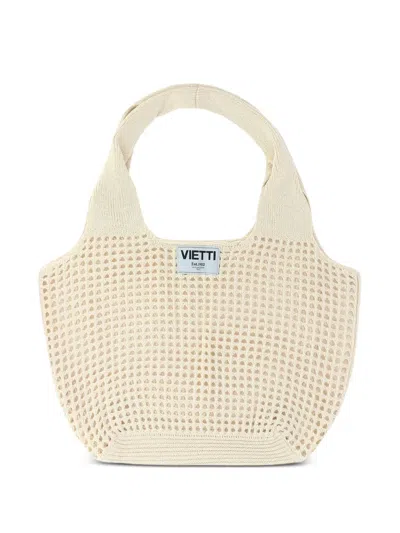 Vietti Merchandise Vietti Logo-patch Tote Bag In Nude
